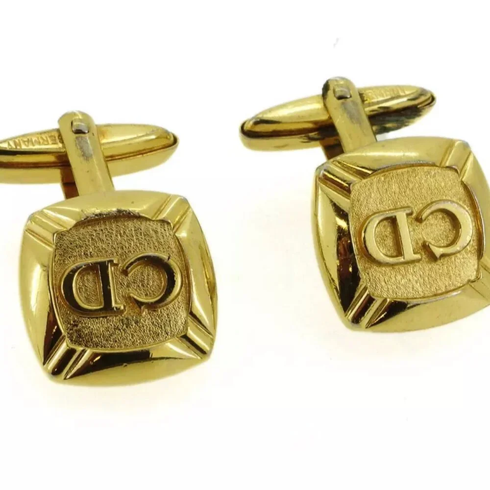 Dior cuff CD mark gold-plated Authentic used T16860